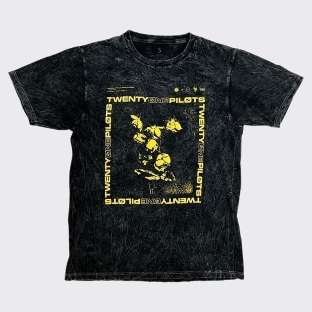 TWENTY ONE PILOTS BLACK  ACID WASH T-SHIRT | S​MALL #FML04